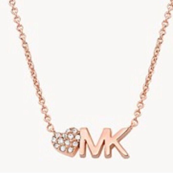 Michael Kors Logo Heart Necklace - Picture 1 of 7